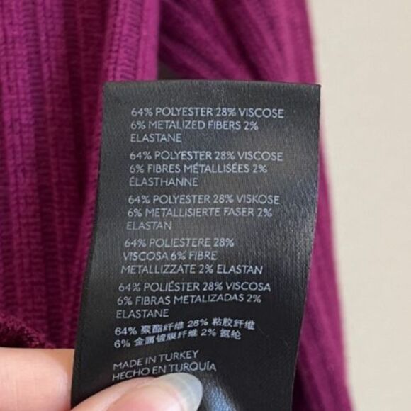 Maeve Anthropologie Meryl Ribbed Knit Sweater Top in Plum Size XS - Picture 5 of 6